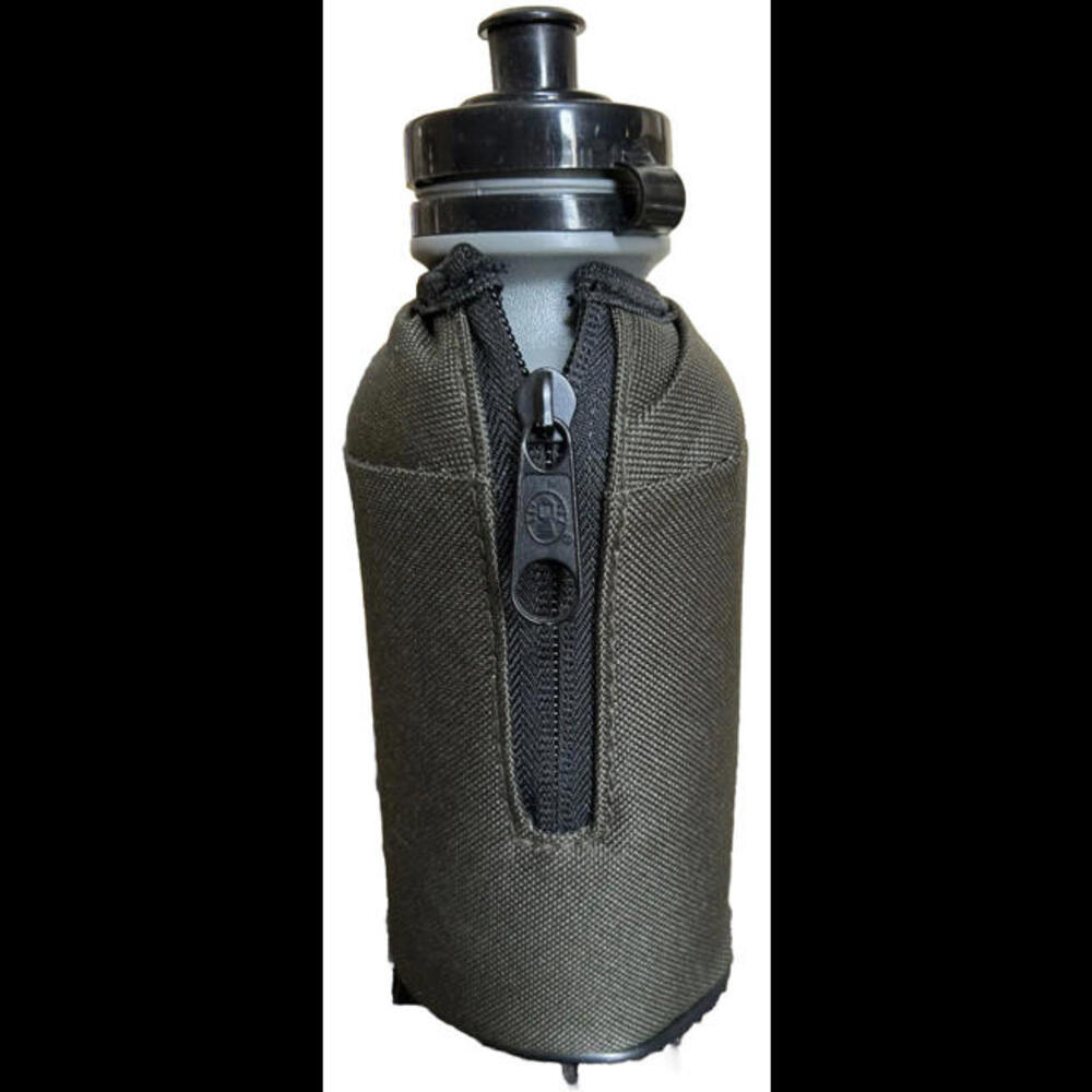 🌼Great Gift!! 🎁 Army Green Flip Top Water Bottle Zipper For Convenience 20 Oz